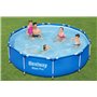 Philips Bestway Piscine Acier Pro - modèle 56679 - O305 x 76 cm - 4678l - avec Pompe de Filtration - Une Cartouche, Bleu