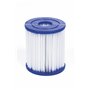 Philips Bestway Piscine Acier Pro - modèle 56679 - O305 x 76 cm - 4678l - avec Pompe de Filtration - Une Cartouche, Bleu