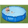 Philips Bestway Piscine Acier Pro - modèle 56679 - O305 x 76 cm - 4678l - avec Pompe de Filtration - Une Cartouche, Bleu