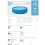 Philips Bestway Piscine Acier Pro - modèle 56679 - O305 x 76 cm - 4678l - avec Pompe de Filtration - Une Cartouche, Bleu