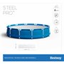 Philips Bestway Piscine Acier Pro - modèle 56679 - O305 x 76 cm - 4678l - avec Pompe de Filtration - Une Cartouche, Bleu