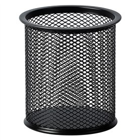Amazon Basics Tasse à stylos en maille métallique, 1 unités, lot de 1, noir