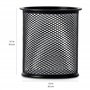 Amazon Basics Tasse à stylos en maille métallique, 1 unités, lot de 1, noir