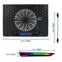 Spirit Of Gamer, AIRBLADE 1000 RGB, Refroidisseur pour PC Portable, 2 Ventilateurs LED RGB, 8 Positions réglables, Port USB, 6 V