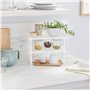 Amazon Basics Métal Étagères de rangement de cuisine empilables, Blanc