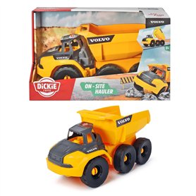 Dickie Volvo Camion Benne - 26cm - Camion de Chantier - Benne Basculante - Dès 3 Ans - 203724001 Jaune