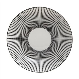 SG Secret de Gourmet - Set de 6 Assiettes Creuses Lunis - Noir - D 20,5 Cm