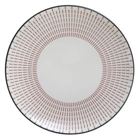 Set De 6 Assiettes Plates Lunis - D 27 Cm - Rouge