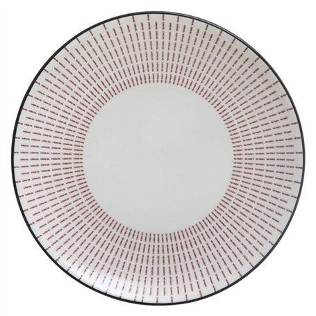 Set De 6 Assiettes Plates Lunis - D 27 Cm - Rouge