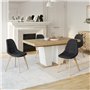 IDMarket - Lot de 4 chaises scandinaves Gaby Grises en Tissu pour Salle à Manger