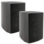 Enceintes 2 voies noires, la paire, enceintes murales pour système stéréo HiFi home cinéma, 40 watts 8 ohms