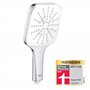 GROHE Vitalio SmartActive 130 Cube Pommeau de douche 3 jets, Douchette 130mm, Economie d'eau, Facile à installer et à nettoyer, 