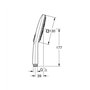 GROHE Vitalio SmartActive 130 Cube Pommeau de douche 3 jets, Douchette 130mm, Economie d'eau, Facile à installer et à nettoyer, 