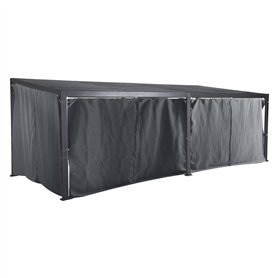 Hespéride - Rideaux pour pergola Avila Ardoise (8 Rideaux)