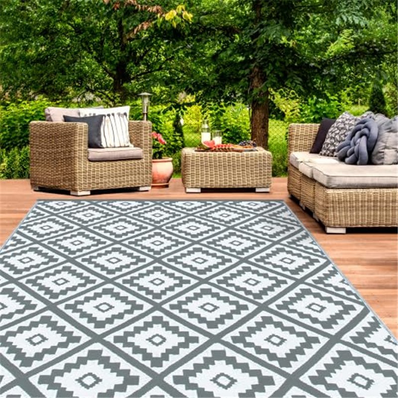 Image secondaire de IDMarket - Tapis extérieur Bahamas Gris 180 x 280 CM