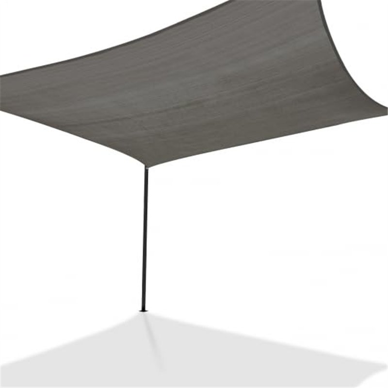 IDMarket - Voile d'ombrage rectangulaire 4x6 M Gris