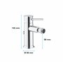 GROHE Mitigeur monocommande Bidet Start Classic, robinet avec tirette de vidage, mousseur à économique d'eau et orientable, chro