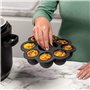 Mini-moule en silicone officiel Ninja [4184J300UK] Compatible avec Ninja Foodi OP100, OP300, OP500, AG301, AG551, Noir
