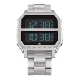 adidas Mixte Digital Montre avec Bracelet en Acier Inoxydable Z21-632-00