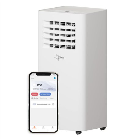 SUNTEC Climatiseur Mobile CoolFixx 2.6 Eco R290 - Climatiseur Portable, Déshumidificateur, Ventilateur, Minuterie programmable, 