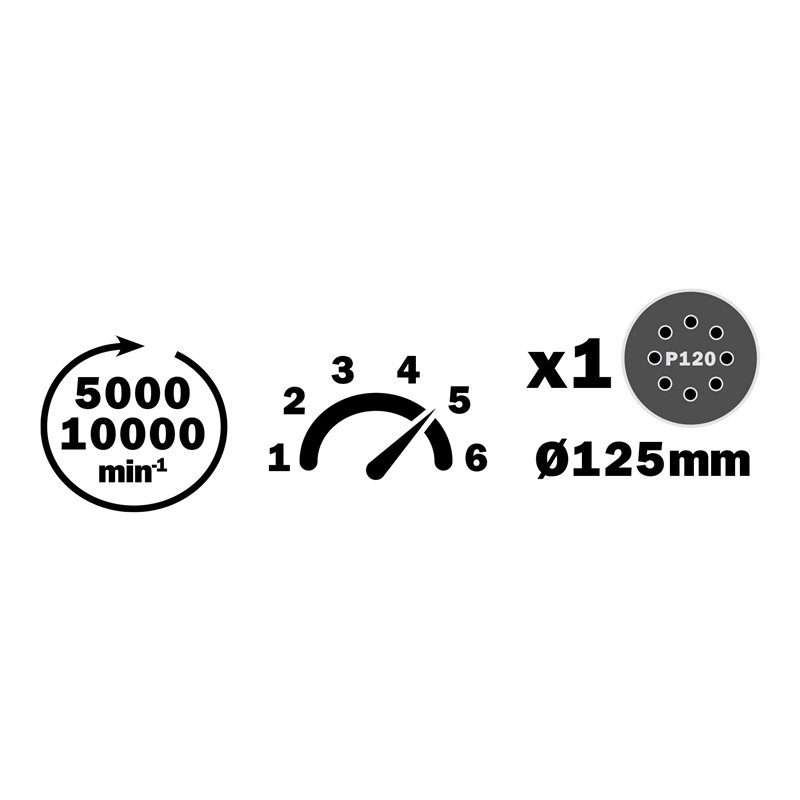 Image secondaire de RIBIMEX PRBAT20/PORSB Ponceuse rotative 20 V RBAT20 sans batterie et sans chargeur