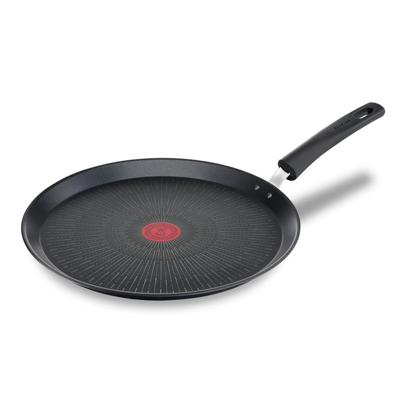 Tefal Poêle à crêpe 28 cm, Induction, Revêtement antiadhésif résistant aux rayures, Fonction Thermo-Signal, Fabriqué en France, 