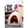 Aime Tipi Mousse pour Chat Couchage Mistigri Confort Doux Imprimé Coloré Corail Coussin Amovible Taille S