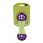 Aime Bi-Matière Silicone/Mousse Jouet pour Chien 3 en 1 Couine Flotte Balle à Friandise Diamètre 19 cm