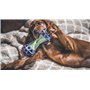 Aime Bi-Matière Silicone/Mousse Jouet pour Chien 3 en 1 Couine Flotte Balle à Friandise Diamètre 19 cm