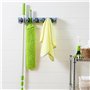 Amazon Basics Rectangulaire Support mural pour balais et outils de jardin organisateur de fournitures de nettoyage pour buanderi
