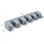 Amazon Basics Rectangulaire Support mural pour balais et outils de jardin organisateur de fournitures de nettoyage pour buanderi