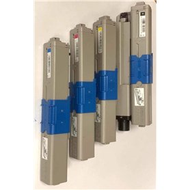 Toner OKI C510dn C530 MC561 C511 C531 MC562 n dn dnw - kit 4 couleurs - 5000 pages - code OKI 44469722 23 24 44469804 - EAN 5031