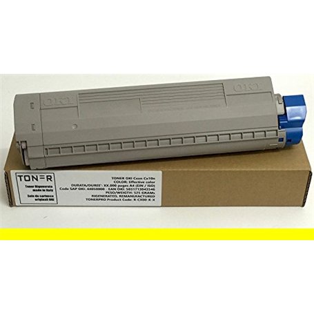 Toner OKI C831n C841n C831dn C841dn - Jaune - 10 000 pages - Code OKI 44844505 - EAN 5031713053798 - Régénéré Made in Italy