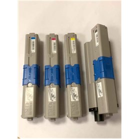 Toner OKI C301dn C321dn MC332dn MC342dn MC342dnw - Kit 4 couleurs - 1500 pages - Code OKI 44973533 34 35 36 - EAN 5031713055730-