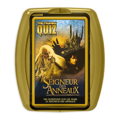 Winning Moves - Quiz Le Seigneur des Anneaux - 500 questions illustrées - Jeu de société - Jeu de cartes - Format voyage - A par