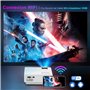 Vidéoprojecteur WiFi Bluetooth, TOPTRO 10000 Lumens Mini Projecteur Full HD Supporte1080P Rétroprojecteur Home Cinéma avec Fonct