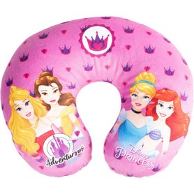TataWay - Coussin de Voyage Princesses Disney, Aurora, Belle, Ariel, Cendrillon, Polyester, Remplissage Perles, Rose, Taille uni