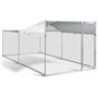 IDMarket - Enclos Bogota 8 m² Parc grillagé 2x4x1,6 M Acier galvanisé avec Filet