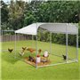 IDMarket - Enclos Bogota 8 m² Parc grillagé 2x4x1,6 M Acier galvanisé avec Filet