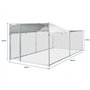 IDMarket - Enclos Bogota 8 m² Parc grillagé 2x4x1,6 M Acier galvanisé avec Filet