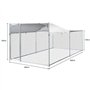 IDMarket - Enclos Bogota 8 m² Parc grillagé 2x4x1,6 M Acier galvanisé avec Filet