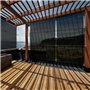 IDMarket - Lot de 2 Stores enrouleurs tamisants L.124 x H. 225 CM pour pergola Noir