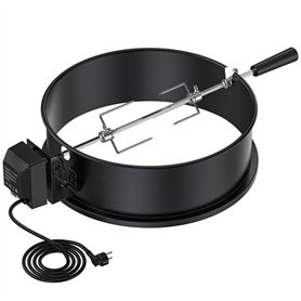 Onlyfire BRK-6009 Tournebroche Rôtisserie pour Weber 47 cm Barbecue Charbon Bouilloire Grills Compact, Noir
