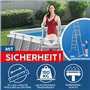 Bestway Power Steel Frame Pool Kit Complet avec Pompe de Filtration 549 x 274 x 122 cm Aspect rotin (Gris Ardoise), carré