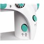 Jocca Machine a Coudre Portable avec Kit de 48 Accessoires Double Point 18 x 20 x 13 cm Blanc