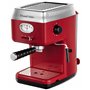 Russell Hobbs Machine expresso [Porte-filtre, Thermobloc] Retro Rouge (Pression 15 bars, réservoir d'eau amovible 1,1 L, buse à 