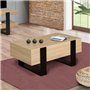 IDMarket - Table Basse rectangulaire Phoenix avec tiroirs 100 cm Bois et Noir