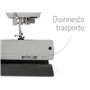 Necchi Q132A Machine à coudre, intérieur en aluminium moulé sous pression, coque en ABS, noir, régulier
