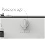 Necchi Q132A Machine à coudre, intérieur en aluminium moulé sous pression, coque en ABS, noir, régulier