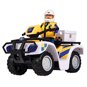 Simba - 109251093 - Sam Le Pompier - Quad de Police avec Figurine Malcolm et Accessoires - Saison 12 - A partir de 3 Ans